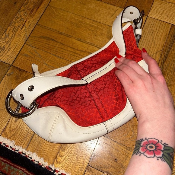 COACH - Signature Red Hobo Bag and Wristlet SET - Picture 3 of 7